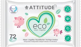 Attitude Vlhčené ubrousky bez vůně 72 ks