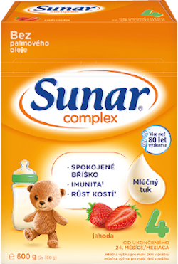 Sunar Complex 4 batolecí mléko jahoda 600 g