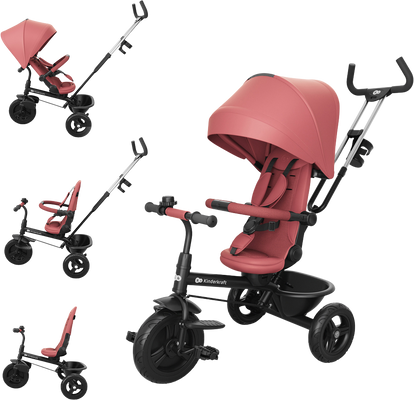 Kinderkraft Tříkolka Aston 2 Plus Pink, 9m+
