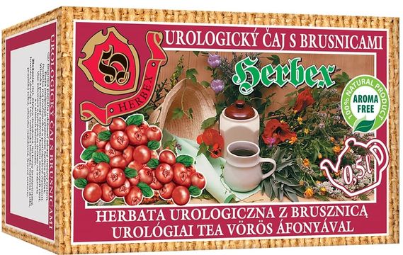 Herbex Čaj urologický s brusinkami 20 x 3 g