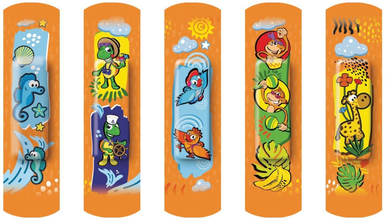 3M Nexcare Happy Kids náplast ZOO 20 ks