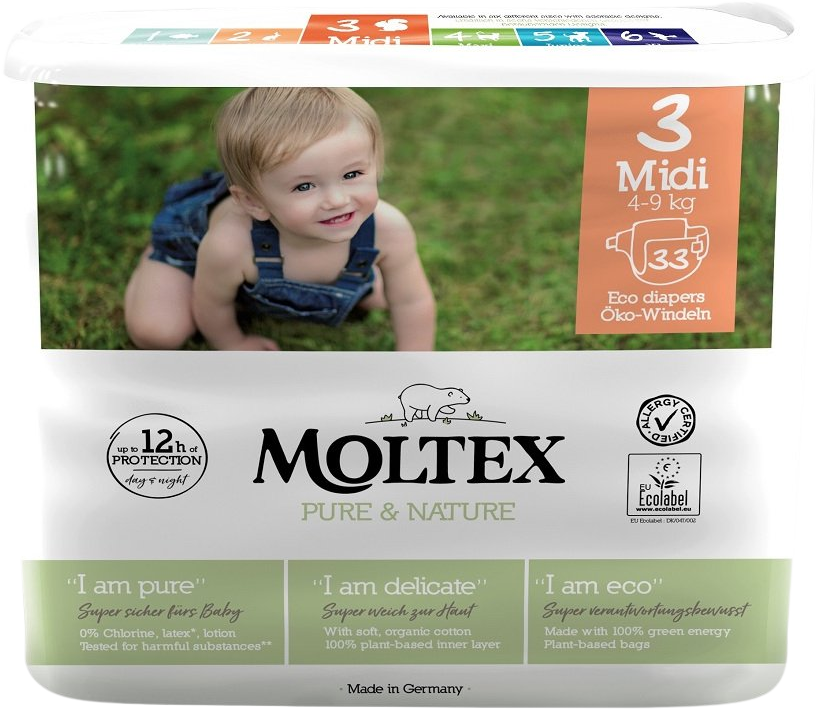 Moltex Plenky Midi 4-9 kg ekonomické balení 132 ks