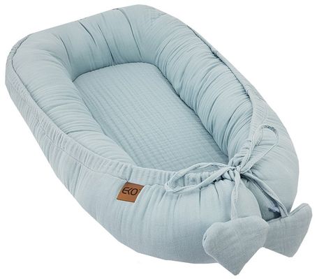 EKO Hnízdo pro miminko mušelínové Blue 90 cm