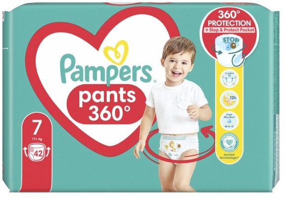Pampers Pants vel.7 Plenkové Kalhotky 42 ks