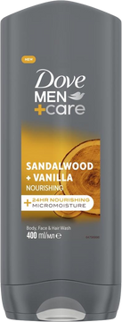 Dove Men+Care Sandalwood&Vanilla Sprchový gel 3v1 400 ml