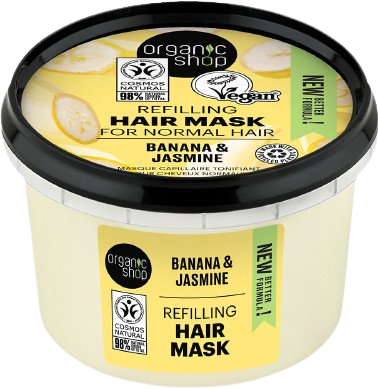Organic Shop Vyživující maska pro normální vlasy Banán a jasmín 250 ml