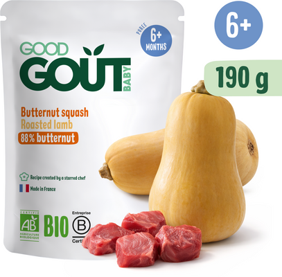 Good Goût BIO Máslová dýně s jehněčím masem 190 g