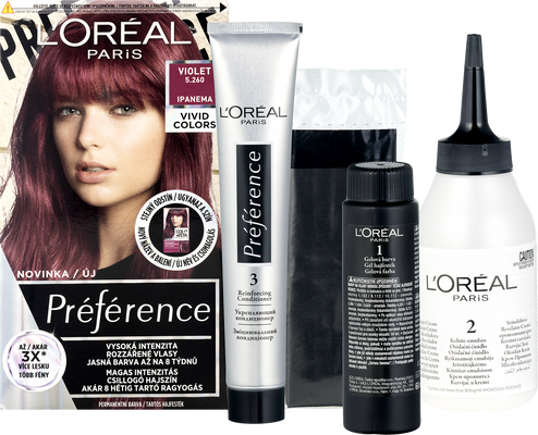 L'Oréal Paris Préférence Vivid Colors permanentní barva na vlasy 5.260 Ipanema 150 ml