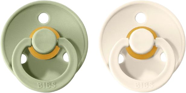 Bibs Colour  természetes gumi cumik - méret 1 Sage/Ivory, 2 db