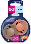 LOVI Dudlík silikonový dynamický PRIME 18m+ Granola/Orange 2 ks