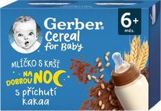 Gerber Cereal mlíčko s kaší s příchutí kakaa 2 x 200 ml