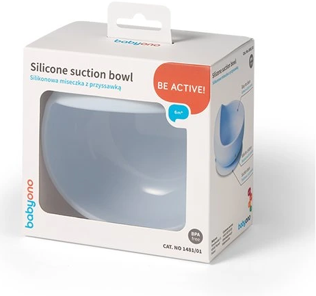 Baby Ono Miska silikonová s přísavkou - blue 6m+