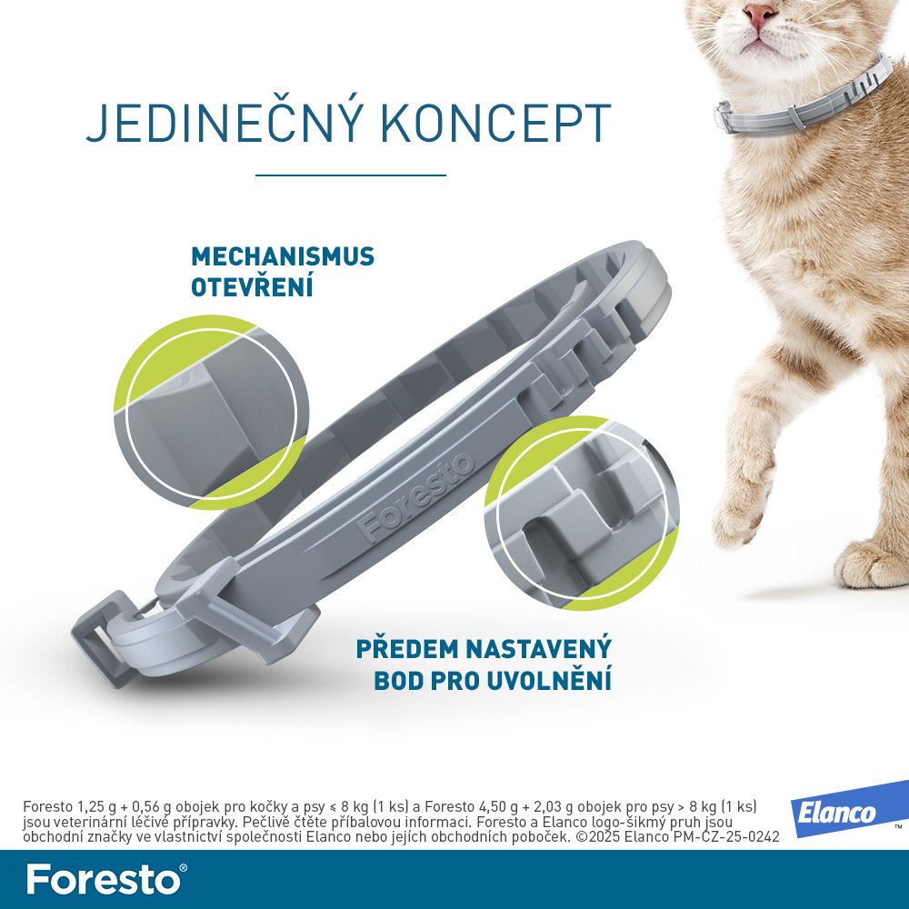 Foresto Obojek pro kočky a malé psy do 8 kg 38 cm