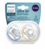 Philips Avent Šidítko Ultra air Zvířátko 0-6m chlapec 2 ks