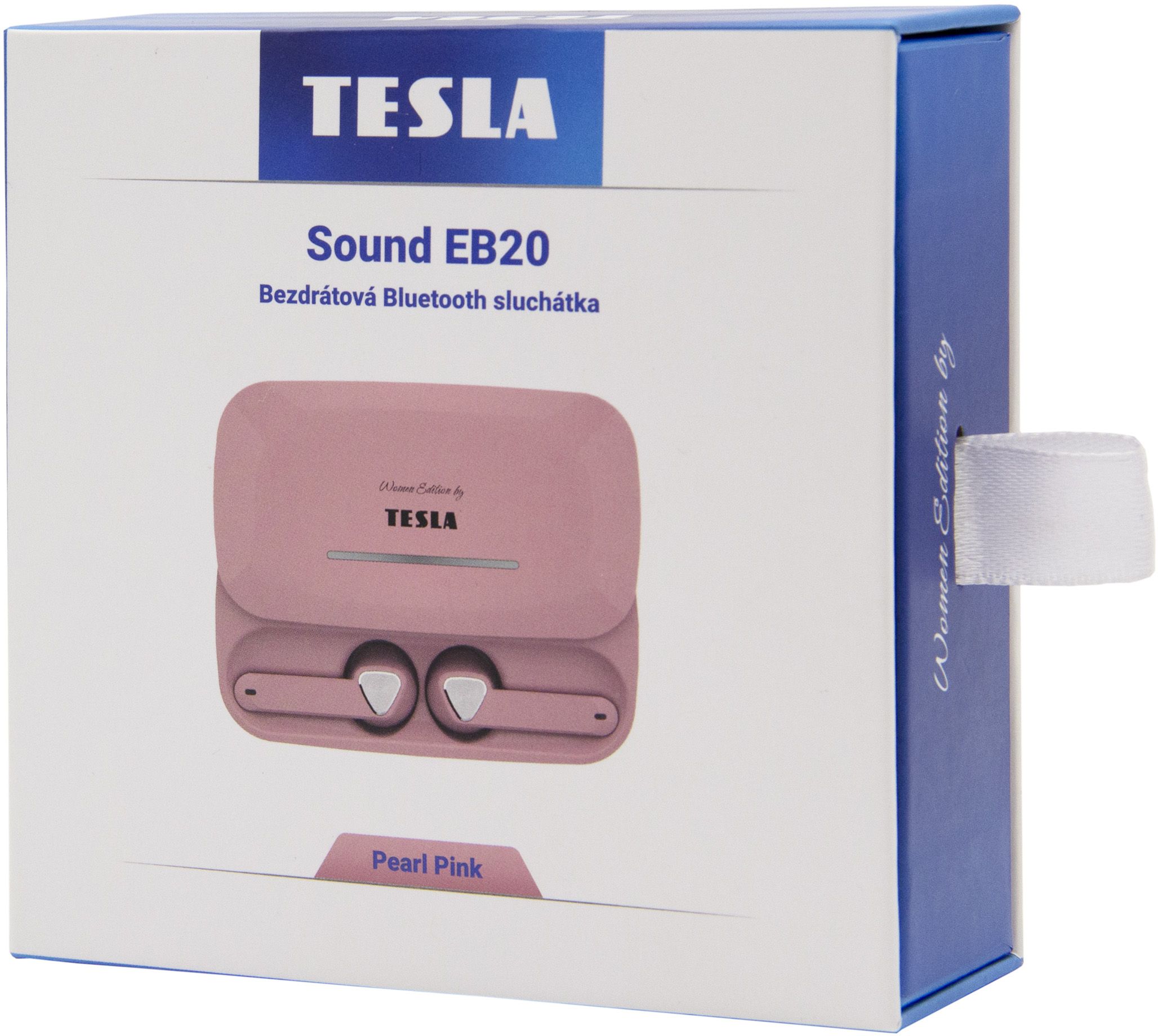 Tesla Sound EB20 - bezdrátová Bluetooth sluchátka (Pearl Pink)
