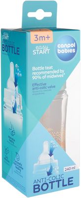 Canpol babies Canpol babies Antikoliková lahev EasyStart MOUNTAINS 240ml zelená 240 ml