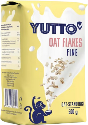 Yutto Celozrnné ovesné vločky extra jemné 500 g
