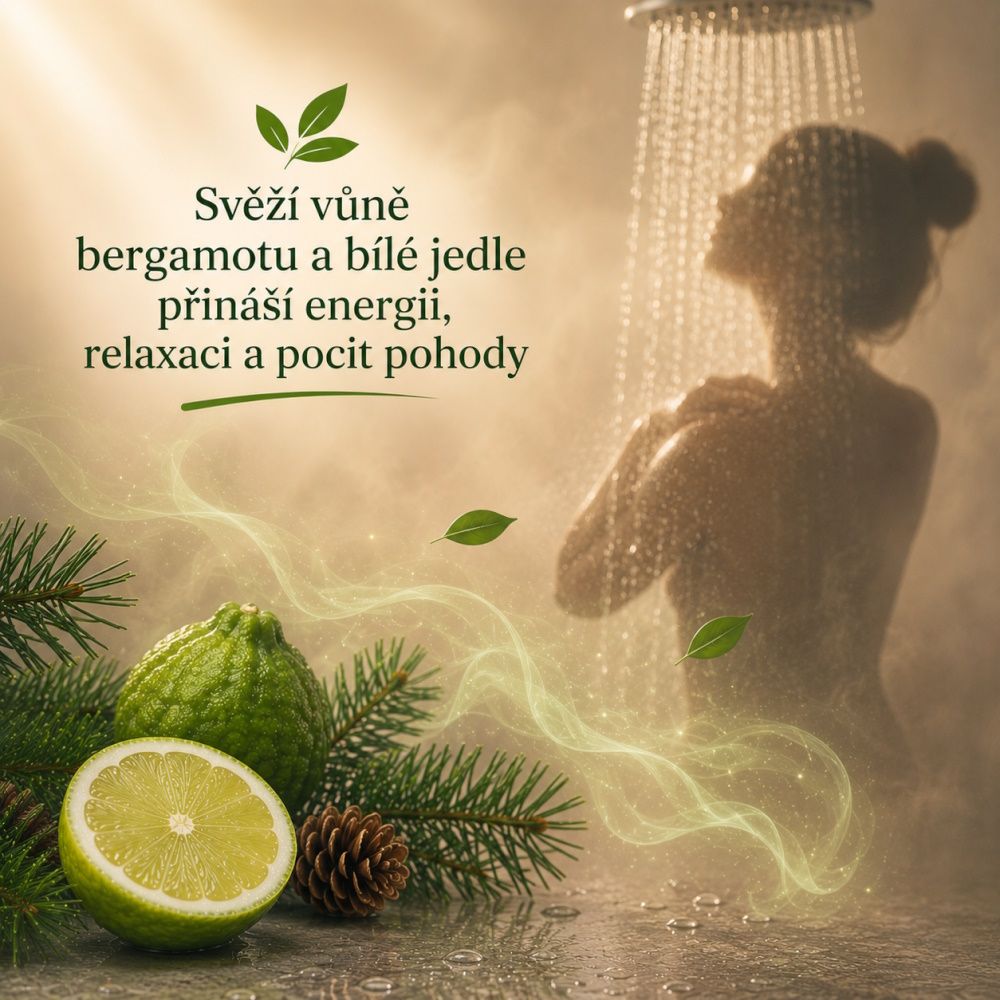 Erboristica Přírodní sprchový gel Bergamot & Bílá jedle – hydratace a voňavá pěna 400 ml