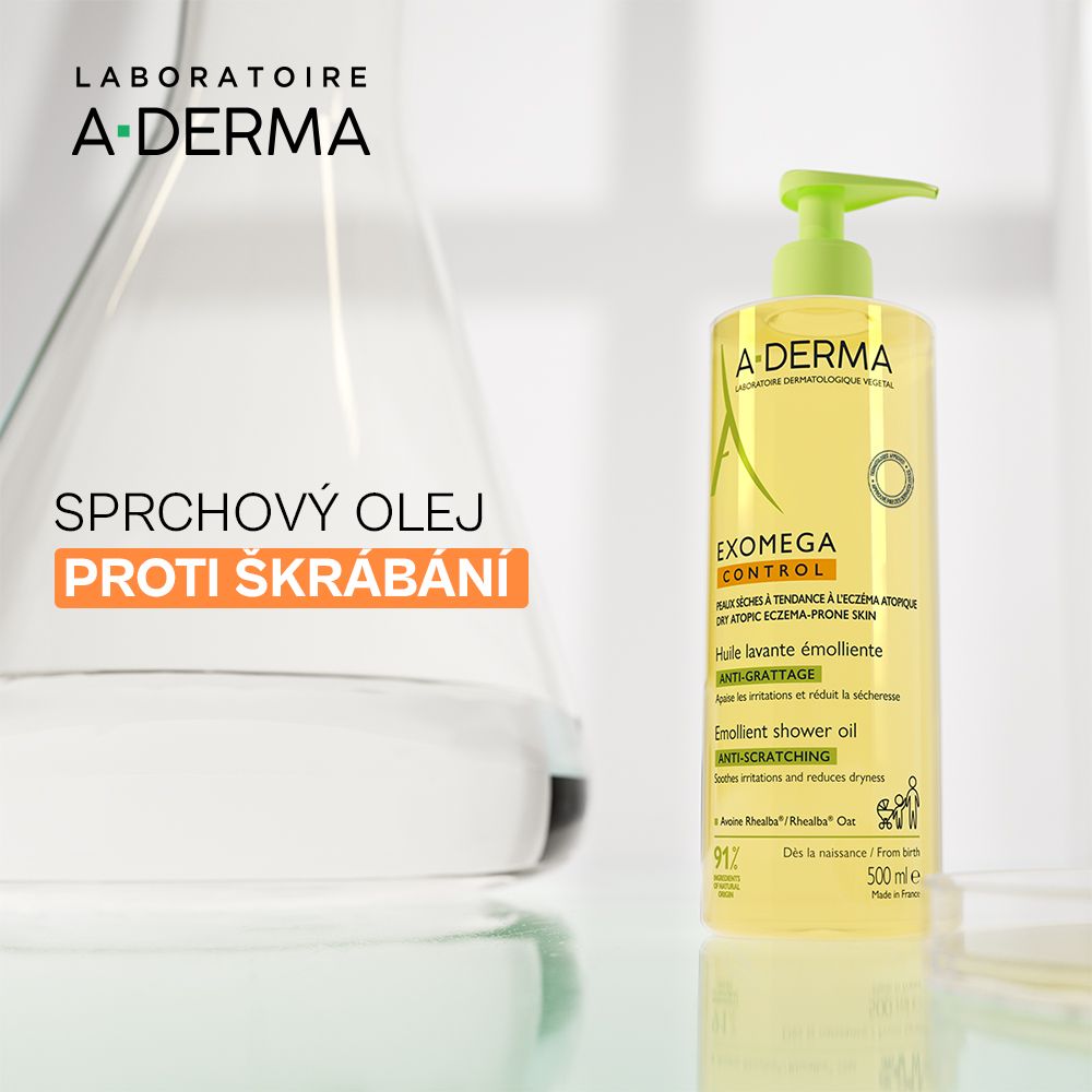 A-Derma Exomega Control zvláčňující sprchový olej 500 ml