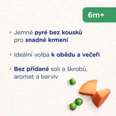 Sunar Příkrm batátová kaše s krůtím masem 6m+, 190 g