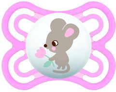 MAM Dudlík Perfect 0m+, růžový/myš