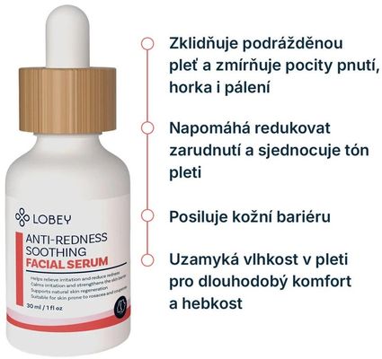 Lobey Zklidňující sérum na začervenání pleti 30 ml
