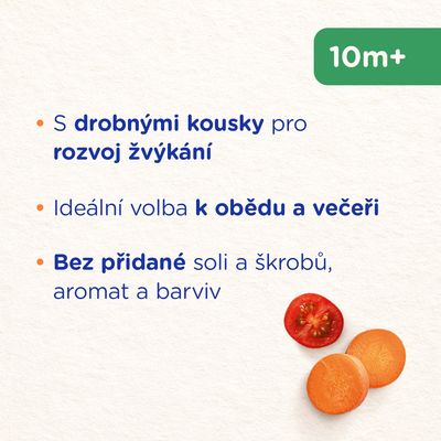 Sunar Příkrm dušená zelenina s čočkou 10m+, 190 g