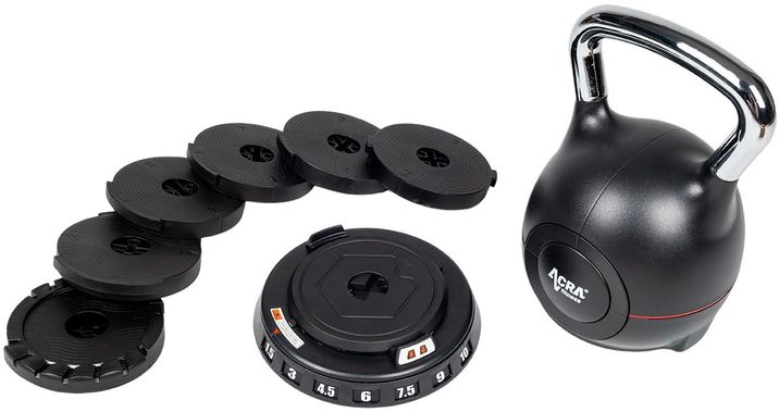 Acra Kettlebell nové generace 7v1 - nastavitelný, 1,5 - 10 kg