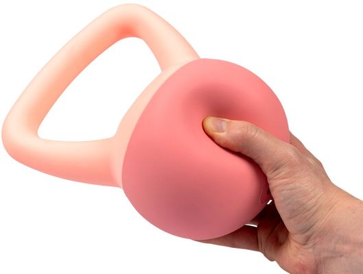 Acra Soft PVC Kettlebell, růžový 1 kg