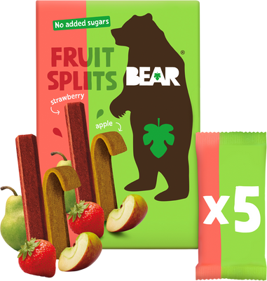 Bear Fruit Splits jahoda a jablko 5 x 20 g