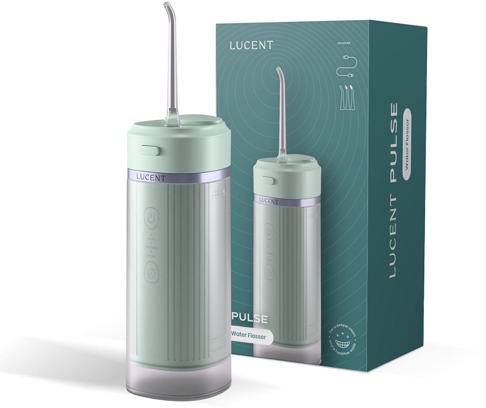 Be Lucent Pulse Water Flosser, mint green
