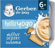 Gerber Hello yogo mléčný dezert s příchutí sušenky 4 x 100 g