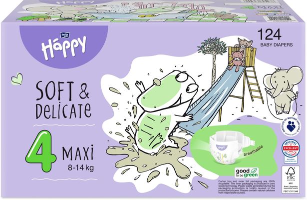 Bella Baby HAPPY Maxi Box 2 x 62 ks