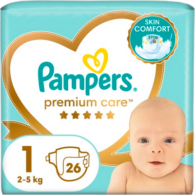Pampers Premium Care Velikost 1, 26 ks