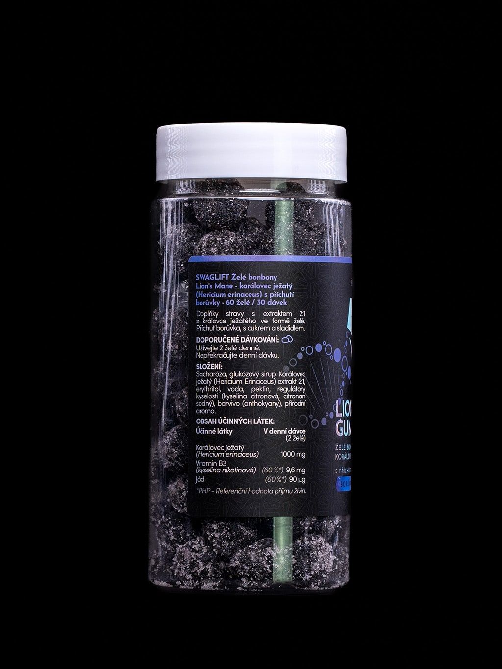 Swaglift Lion´s mane gummies s příchutí borůvky 60 ks