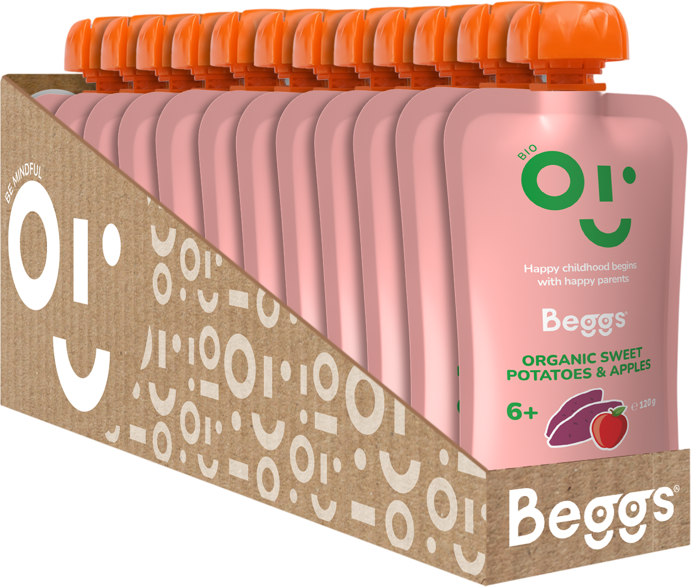 Beggs BIO Batáty a jablka 12 x 120 g