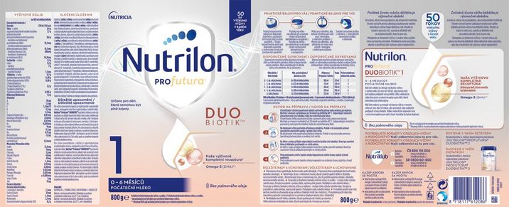 Nutrilon Profutura DUOBIOTIK 1 počáteční kojenecké mléko 800 g