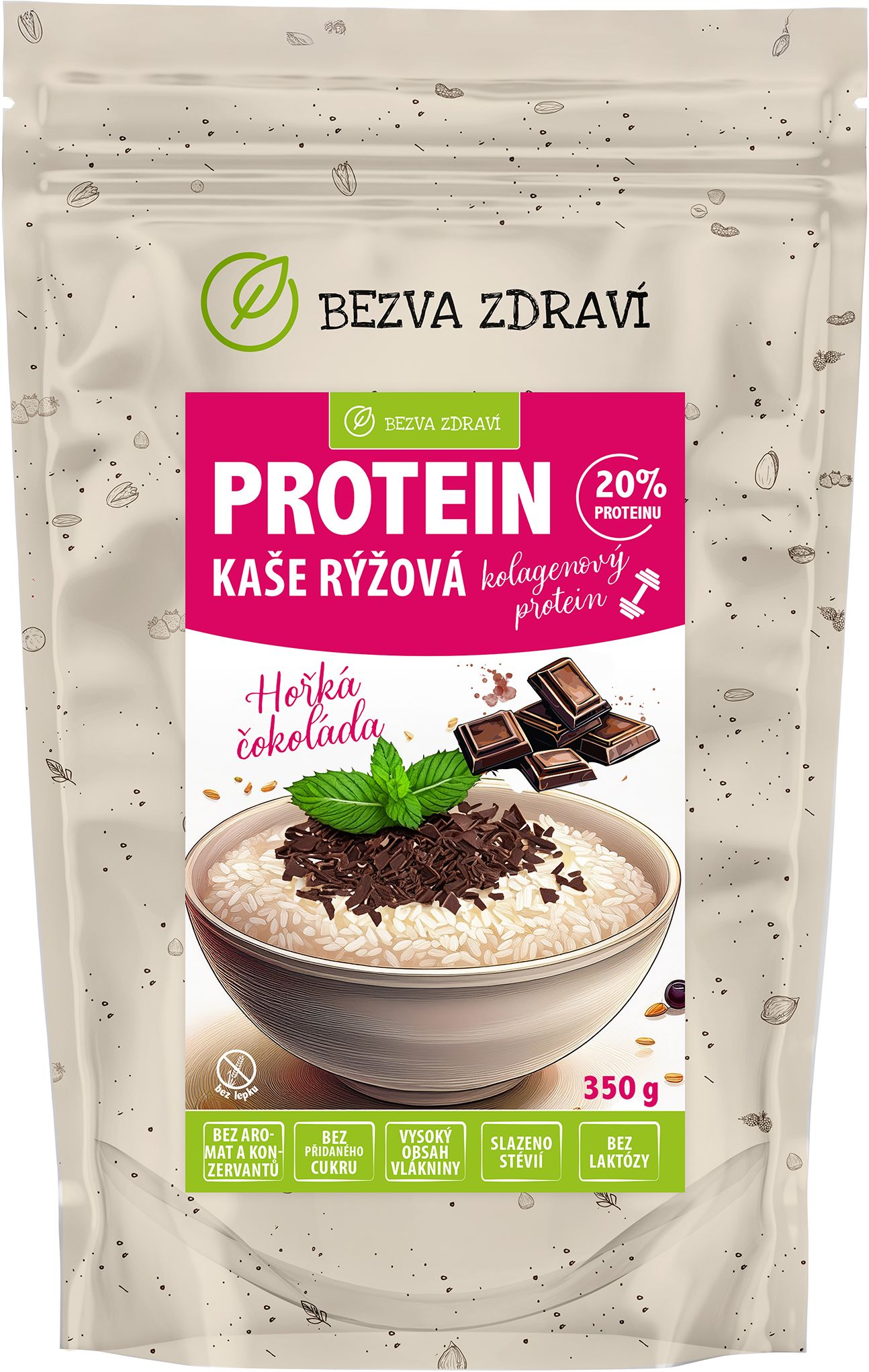 Bezva müsli Proteinová rýžová kaše s čokoládou