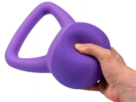 Acra Soft PVC Kettlebell fialový 2 kg