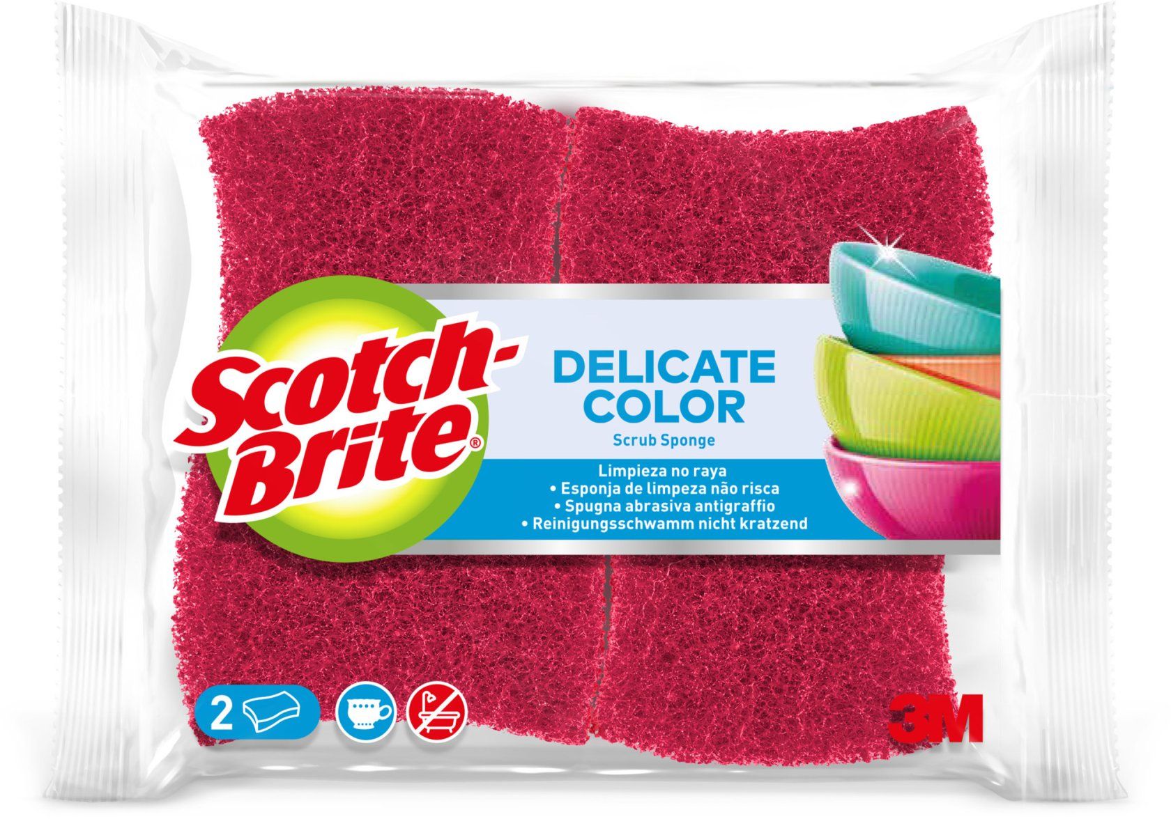 3M Scotch-Brite® Delicate neškrábající houbičky čištění choulostivých povrchů 2 ks