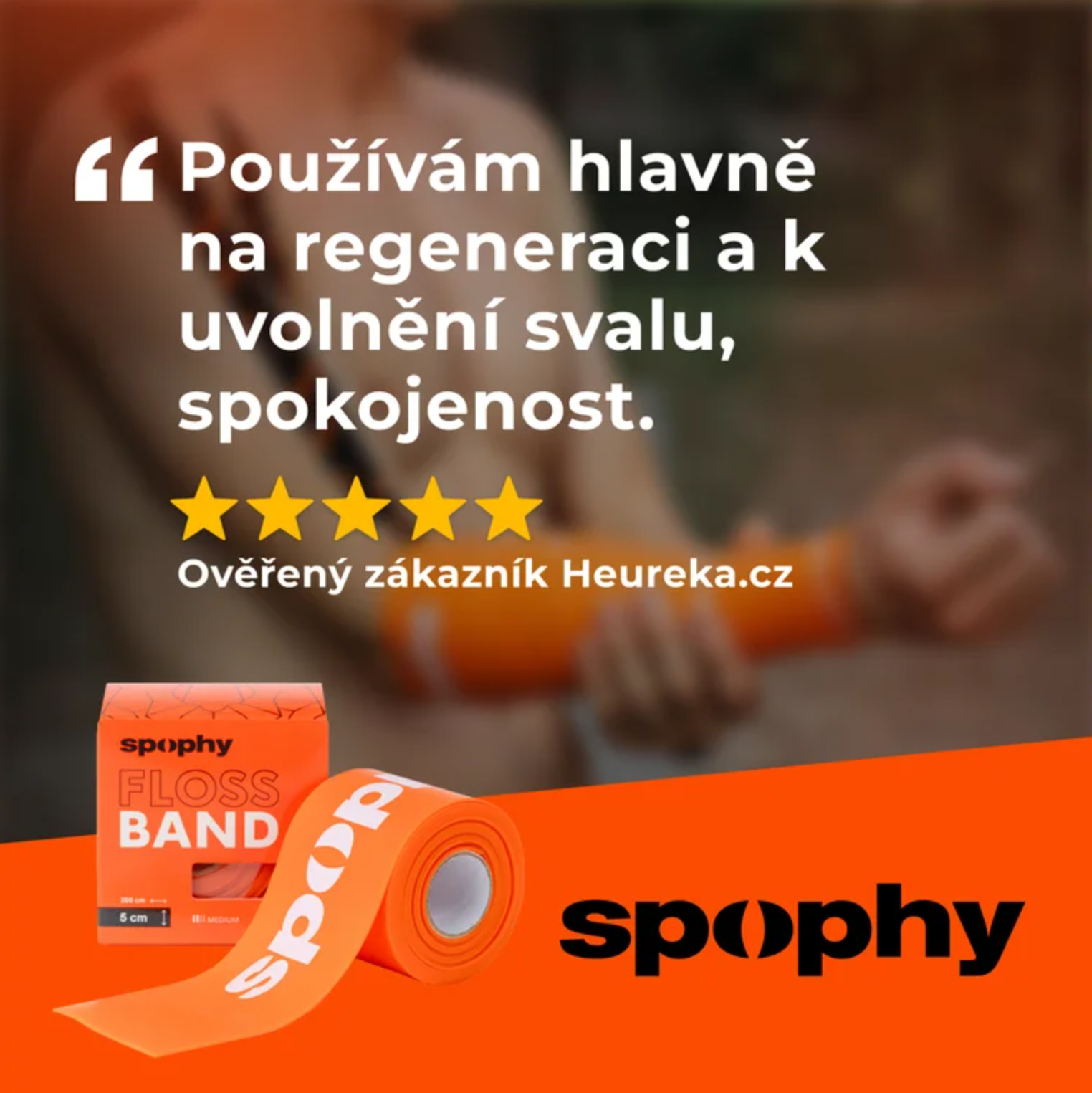 Spophy Flossband Orange, flossband oranžový 2 m