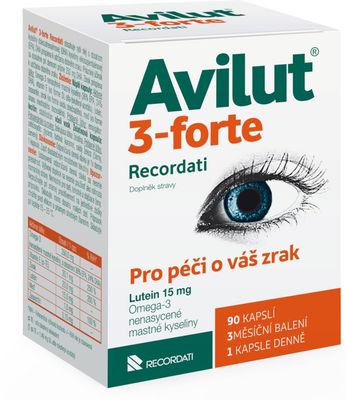 Avilut 3-forte Recordati 90 kapslí