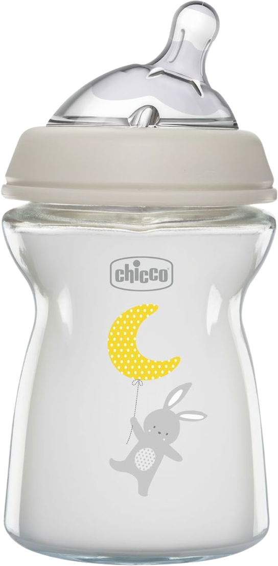 Chicco Láhev kojenecká sklo Natural Feeling neutral 0m+ 250 ml