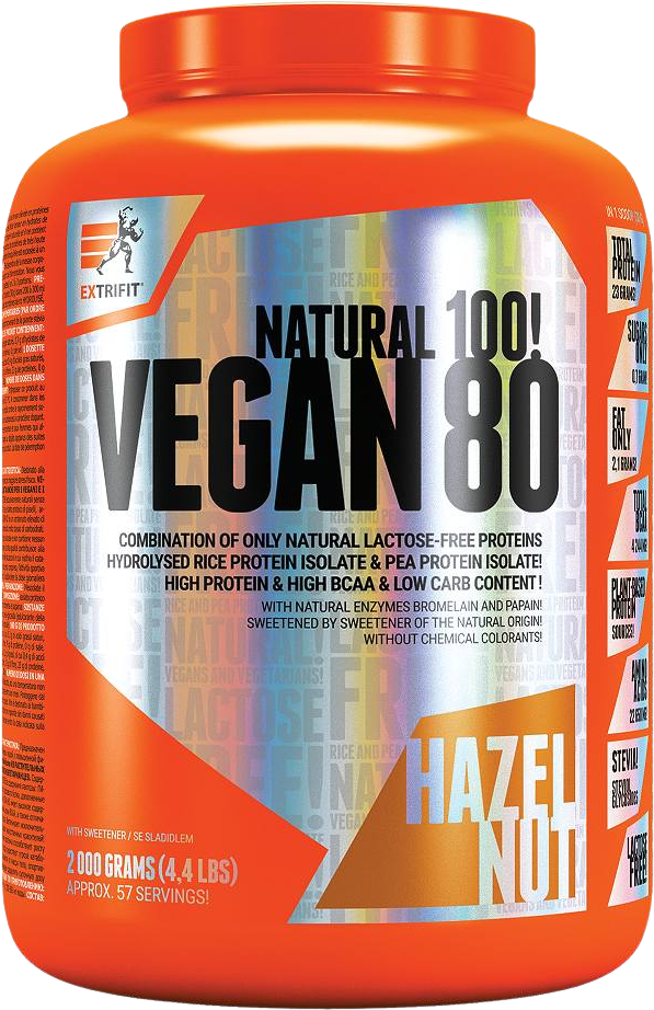 Extrifit Vegan 80 lískový oříšek 2000 g