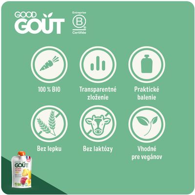 Good Goût BIO Broskev s hruškou 120 g