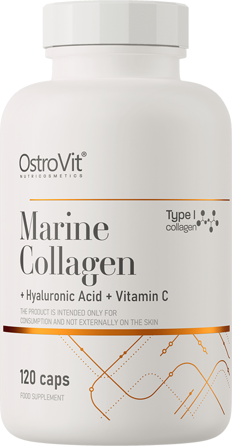 OstroVit Mořský kolagen s kyselinou hyaluronovou a vitamínem C 120 kapslí