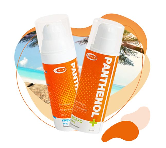 Panthenol, slunce, opalování, spálení