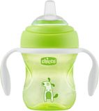 Chicco První tréninkový pohárek s měkkým náustkem oranžový/zelený 200 ml