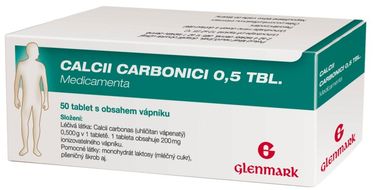 Glenmark Calcii Carbonici 0.5 MVM 50 tablet 50 ks