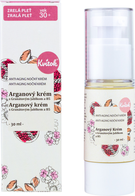 Kvitok Noční arganový krém pro zralou pleť 30+ 30 ml